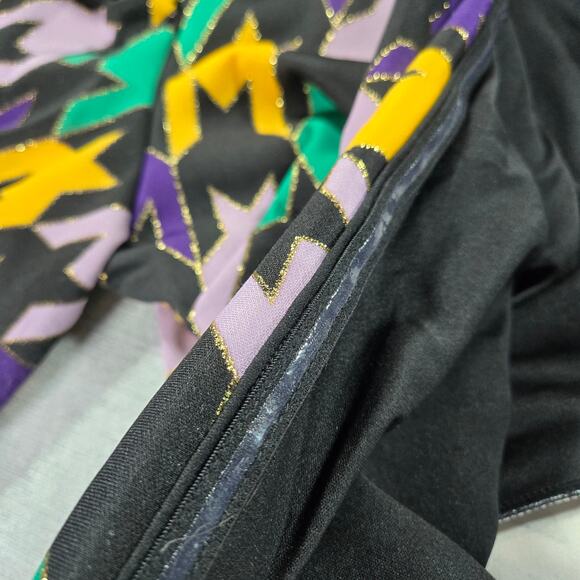 Ashley Stewart Wom 26/28 NWT One Shoulder Blouse Mardi Gras Jazz College Concert - Picture 7 of 12